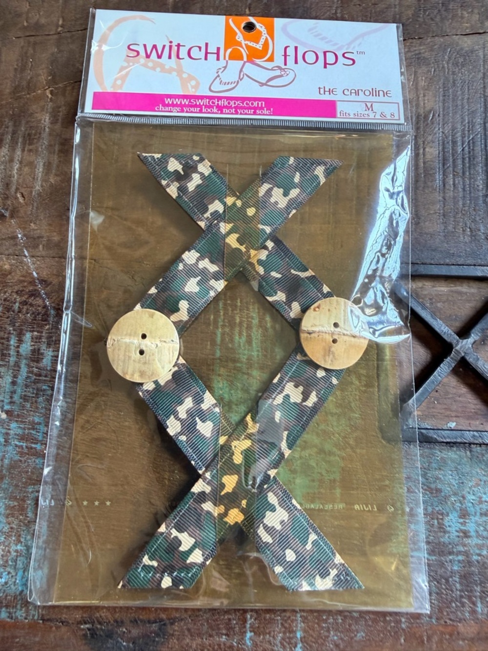 Switch Flops The Caroline Sandal Straps in Green Camo